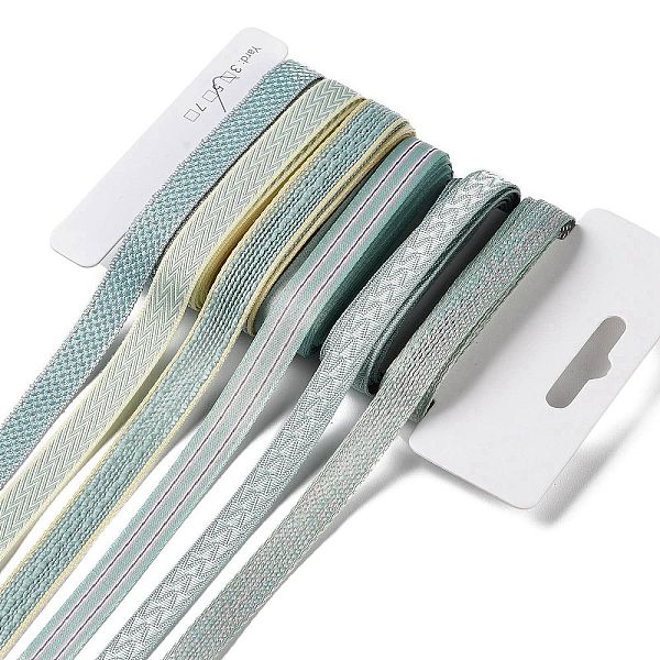 

PandaHall 18 Yards 6 Styles Polyester Ribbon, for DIY Handmade Craft, Hair Bowknots and Gift Decoration, Green Color Palette, Dark Cyan...