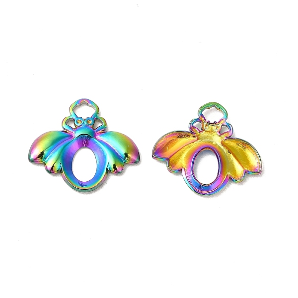 

PandaHall Ion Plating(IP) 304 Stainless Steel Pendants, Insect Charms, Rainbow Color, 17x19x2mm, Hole: 3x3.5mm 304 Stainless Steel Insects