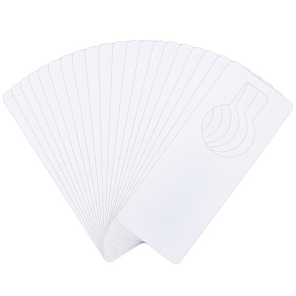 

PandaHall PVC Hanging Door Handle Hanger Tags, Blank Memo Board, for Home, Hotel, Store, Rectangle, White, 215x80x0.38mm, Inner Diameter...