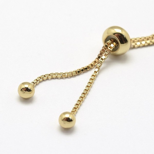 

PandaHall Brass Box Chain Bracelet Making, Slider Bracelets Making, Cadmium Free & Nickel Free & Lead Free, Real 18K Gold Plated...