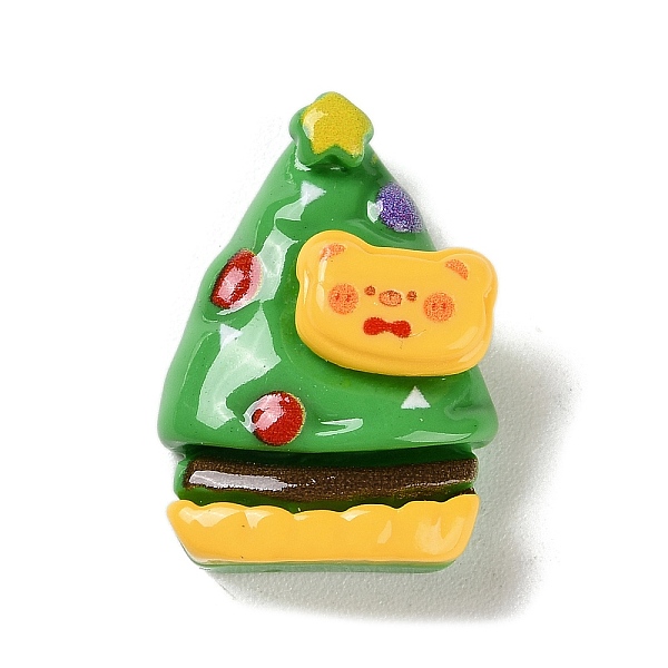 

PandaHall Christmas Theme Opaque Resin Cabochons, for Jewelry Making, Christmas Tree, 27.5x20x10mm Resin Christmas Tree Green