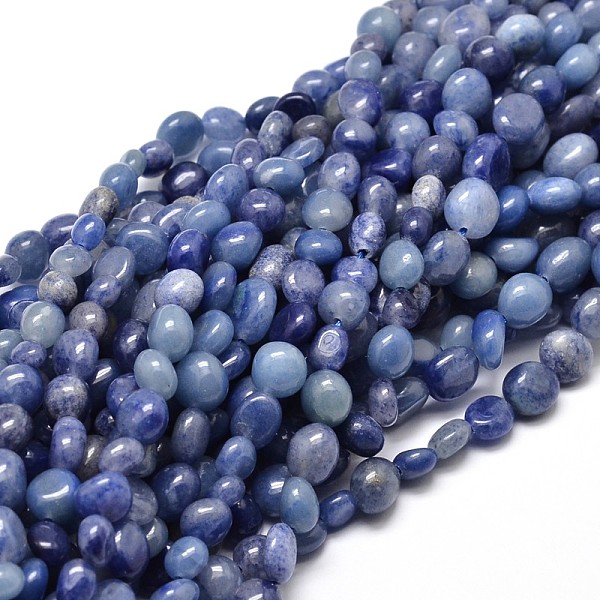 

PandaHall Natural Dumortierite Quartz Nuggets Beads Strands, Tumbled Stone, 5~10x6~7x3~7mm, Hole: 1mm, about 14.9 inch~15.7 inch...
