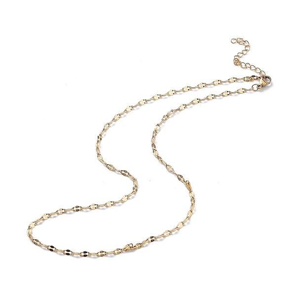 

PandaHall Ion Plating(IP) 304 Stainless Steel Dapped Chain Necklace for Men Women, Golden, 17.52 inch(44.5cm) 304 Stainless Steel