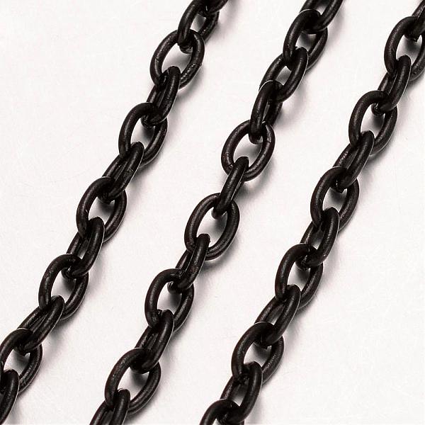 

PandaHall Iron Necklace Making, Cable Chain, with Alloy Lobster Clasp, Gunmetal, 24.41 inch Iron