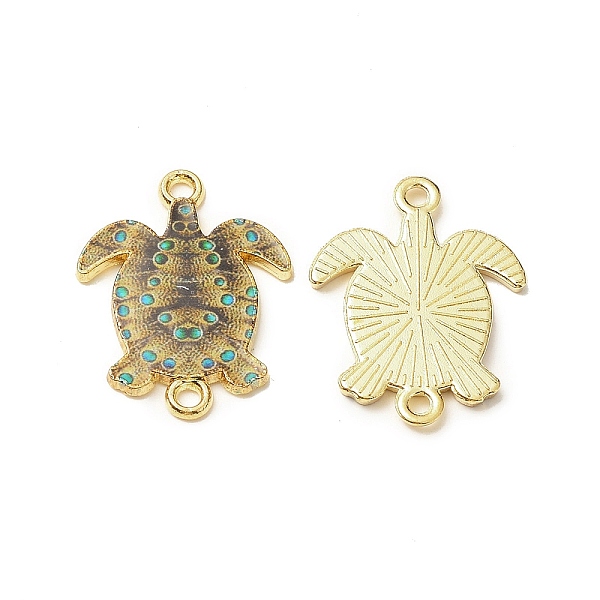 

PandaHall Printed Alloy Connector Charms, Sea Turtle Links, Cadmium Free & Nickel Free & Lead Free, Golden, Turquoise..., Green