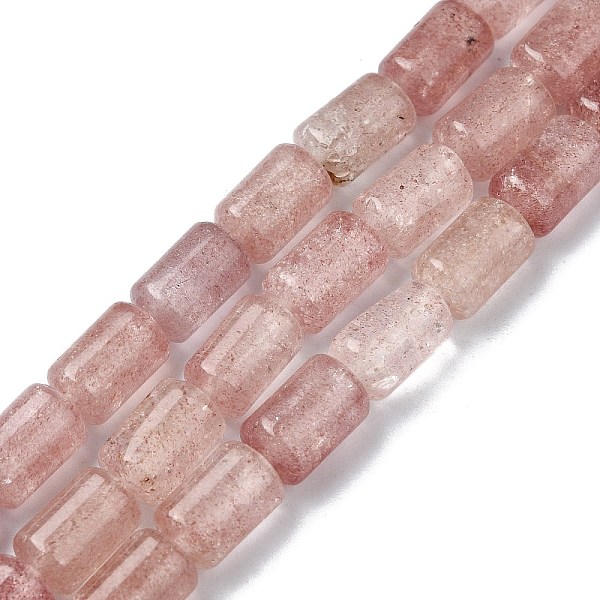 

PandaHall Natural Strawberry Quartz Beads Strands, Column, 10x6mm, Hole: 1mm, about 39pcs/strand, 15.35 inch(39cm) Strawberry Quartz Column