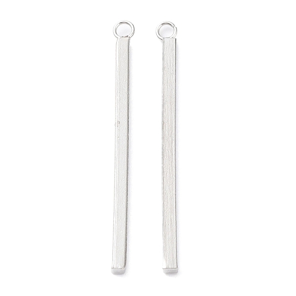 

PandaHall 304 Stainless Steel Pendants, Bar Charm, Stainless Steel Color, 37.5x2x2mm, Hole: 1.8mm 304 Stainless Steel Others