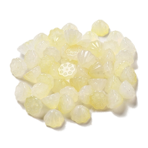 

PandaHall Two Tone Acrylic Beads, Lotus Seedpod, Lemon Chiffon, 7.5x10.5x10.5mm, Hole: 1.2mm, about 1282pcs/500g Acrylic Others