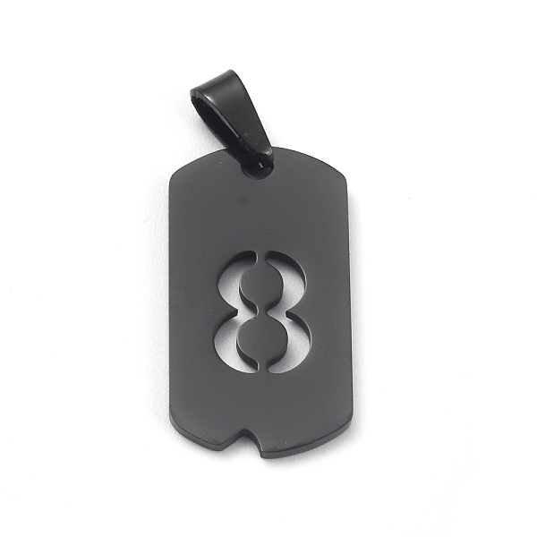 

PandaHall Ion Plating(IP) 304 Stainless Steel Pendants, Manual Polishing, Rectangle with Number, Golden, Num.8, 27.5x14.5x1.5mm, Hole: 3.5mm...