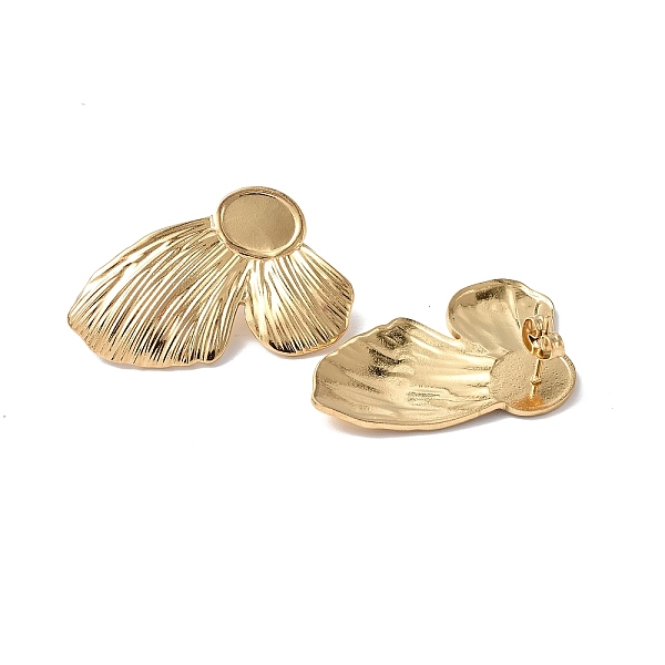 

PandaHall Ion Plating(IP) 304 Stainless Steel Stud Earring Findings, Butterfly with Oval Tray Earring Settings, with Ear Nuts, Real 18K Gold...