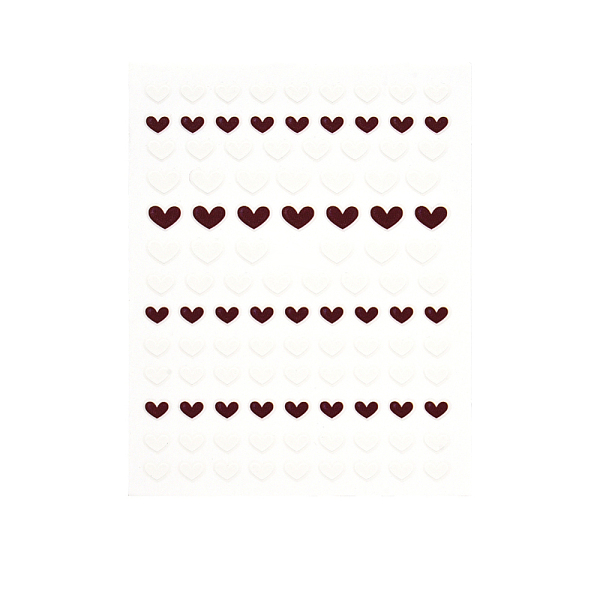 

PandaHall Nail Art Stickers Decals, Self Adhesive, for Nail Tips Decorations, Red & White, Heart Pattern, 101x78.5mm Paper Heart Red