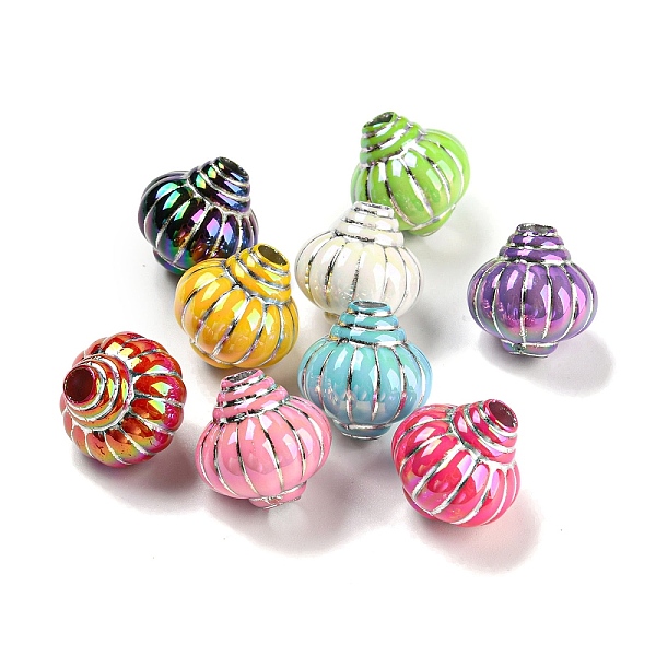 

PandaHall Opaque Acrylic Lantern Beads, with Silver Line, Mixed Color, 17.5x18mm, Hole: 4.5mm Acrylic Lantern Multicolor