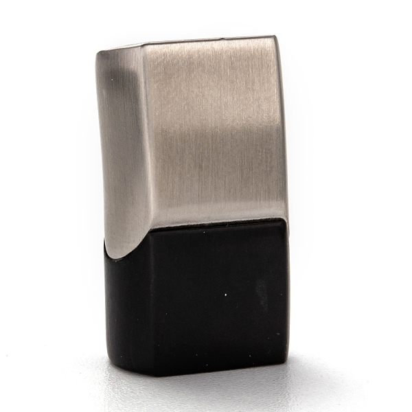 

PandaHall 304 Stainless Steel Magnetic Clasps with Glue-in Ends, Rectangle, Electrophoresis Black & Stainless Steel Color, 23.5x13.5mm, Hole...