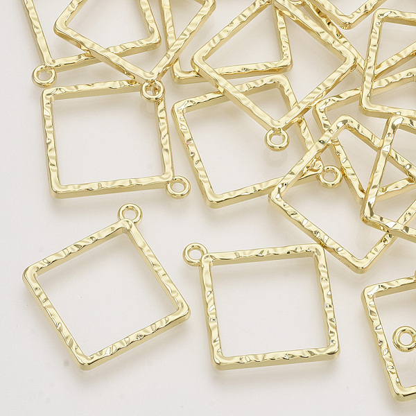 

PandaHall Rack Plating Alloy Open Back Bezel Pendants, For DIY UV Resin, Epoxy Resin, Pressed Flower Jewelry, Rhombus, Light Gold, 30x27x2mm...