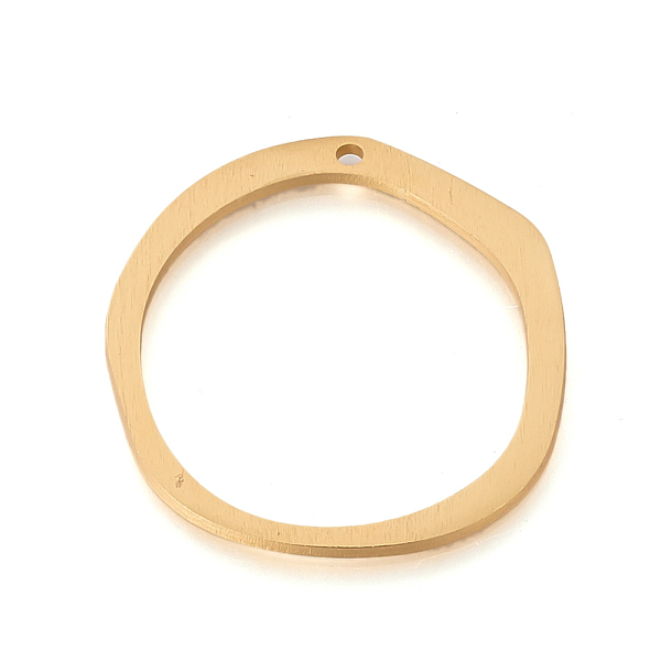 

PandaHall Eco-Friendly Aluminium Pendants, Laser Cut Pendants, Ring, Gold, 53x48.5x2~2.5mm, Hole: 3mm Aluminum Ring Gold
