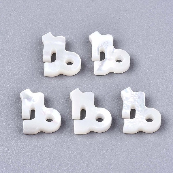 

PandaHall Natural White Shell Beads, Mother of Pearl Shell Beads, Top Drilled Beads, Constellation/Zodiac Sign, Capricorn, 11.5x10x2.5mm...