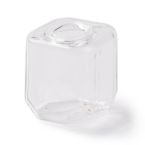 

PandaHall Handmade Blown Glass Bottles, for Glass Vial Pendants Making, Square, Clear, 16~16.5x14~15x14~14.5mm, Hole: 3.5~6mm Glass Square...
