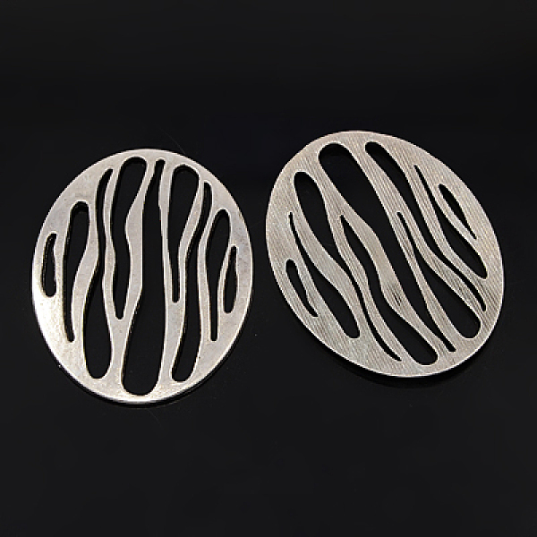 

PandaHall Tibetan Style Alloy Oval Large Pendants, Lead Free and Cadmium Free and Nickel Free, Silver Color Plated, 53x39.5x1mm. Alloy Oval