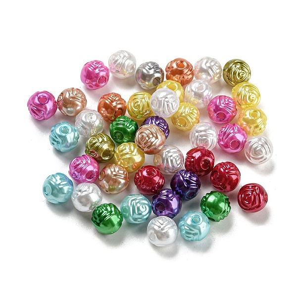 

PandaHall Baking Painted ABS Plastic Beads, Flower, Dyed, Mixed Color, 8x7.5mm, Hole: 1.8mm, about 2100pcs/500g ABS Plastic Flower..., Multicolor