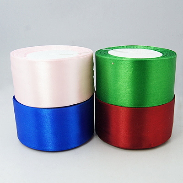 

PandaHall Satin Ribbon, Mixed Color, 2 inch(50mm), 25yards/roll(22.86m/roll), 100yards/group, 4rolls/group Polyester None Multicolor
