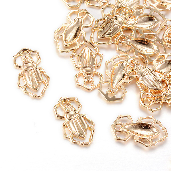 

PandaHall Brass Pendants, Spider, Light Gold, 17x10x1.5mm, Hole: 1mm Brass Spider