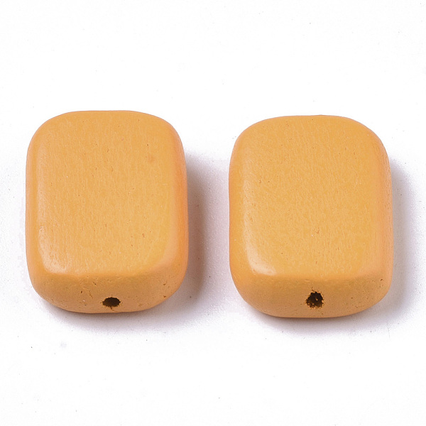 

PandaHall Painted Natural Wood Beads, Rectangle, Mixed Color, 18x13x5.5mm, Hole: 1.5mm Wood Rectangle Multicolor
