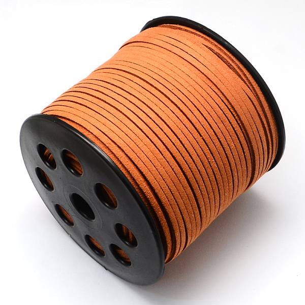 

PandaHall Faux Suede Cord, Faux Suede Lace, Chocolate, 2.7x1.4mm, about 98.42 yards(90m)/roll Faux Suede Brown
