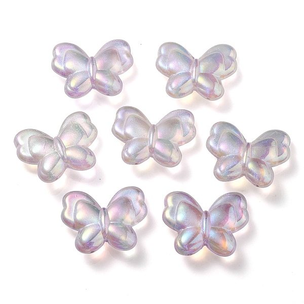 

PandaHall UV Plating Luminous Transparent Acrylic Beads, Glow in The Dark, Butterfly, Lavender, 25x30x8.5mm, Hole: 2mm Acrylic Butterfly..., Purple