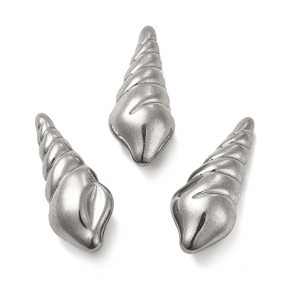 

PandaHall 304 Stainless Steel Beads, No Hole, Conch, Stainless Steel Color, 32x12.5x9mm 304 Stainless Steel Others