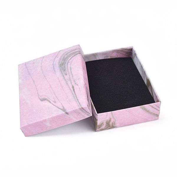 

PandaHall Cardboard Box Jewelry Set Boxes, with Sponge Inside, Rectangle, Light Grey, 9.2x7.1x2.8cm Paper Rectangle Gray