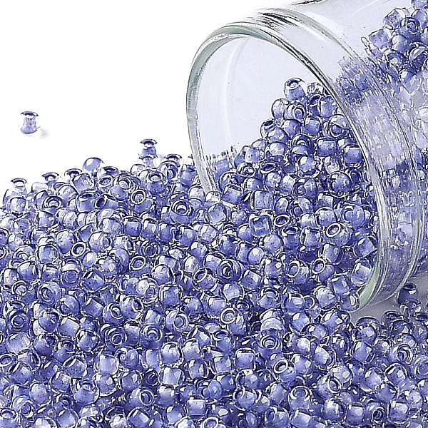 

PandaHall TOHO Round Seed Beads, Japanese Seed Beads, (966) Inside Color Crystal/Mauve Lined, 11/0, 2.2mm, Hole: 0.8mm, about 1110pcs/10g..., Purple