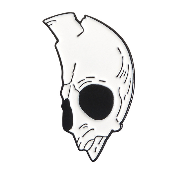 

PandaHall Safety Brooch Pin, Alloy Enamel Badge for Suit Shirt Collar, Skull, 28x25.4mm Alloy+Enamel Skull