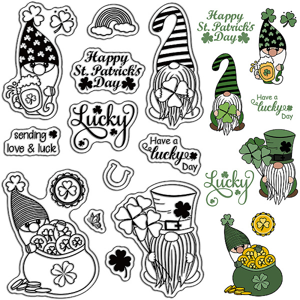 

PandaHall Custom PVC Plastic Clear Stamps, for DIY Scrapbooking, Photo Album Decorative, Cards Making, Stamp Sheets, Film Frame, Gnome...