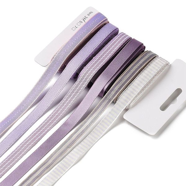 

PandaHall 18 Yards 6 Styles Polyester Ribbon, for DIY Handmade Craft, Hair Bowknots and Gift Decoration, Purple Color Palette, Plum, 3/8~1/2...