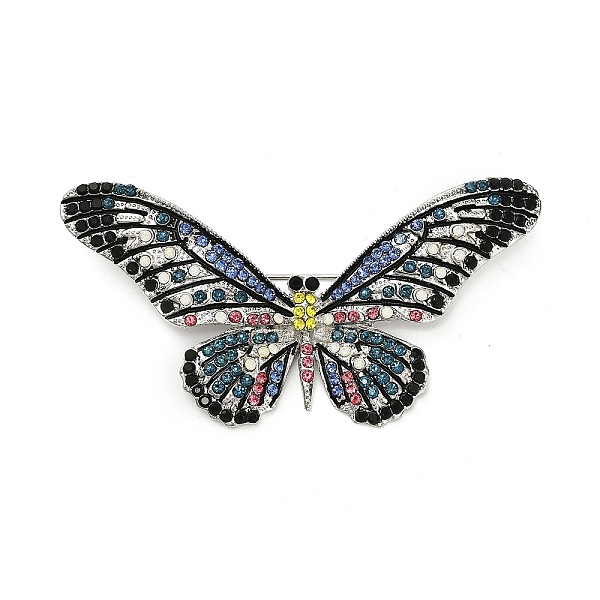 Butterfly Rhinestone Brooch Pin
