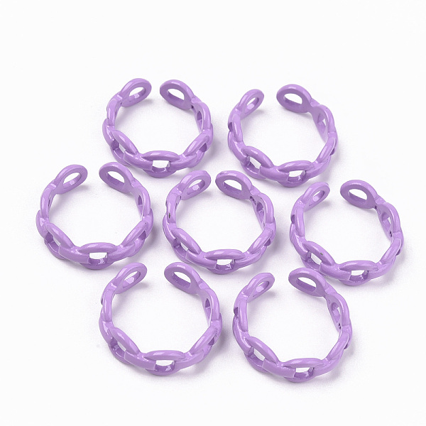 

PandaHall Spray Painted Alloy Cuff Rings, Open Rings, Cadmium Free & Lead Free, Cable Chain Shape, Medium Orchid, US Size 5 1/2(16.1mm)...