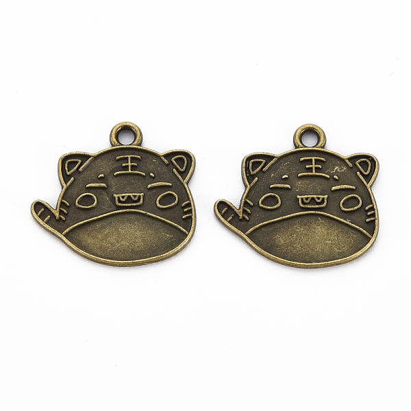 

PandaHall Tibetan Style Alloy Pendant Enamel Settings, Cadmium Free & Lead Free, Tiger, Antique Bronze, 20x21.5x1.5mm, Hole: 2mm Alloy Tiger