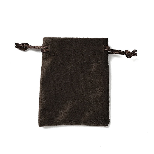 

PandaHall Velvet Jewelry Drawstring Storage Pouches, Rectangle, Coconut Brown, 9.5x7x0.5cm Velvet Rectangle