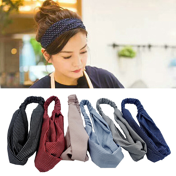 

PandaHall Cloth Elastic Headbands, Hair Accessories, Mixed Color, 19.69 inch(500mm), 45mm Cloth Multicolor