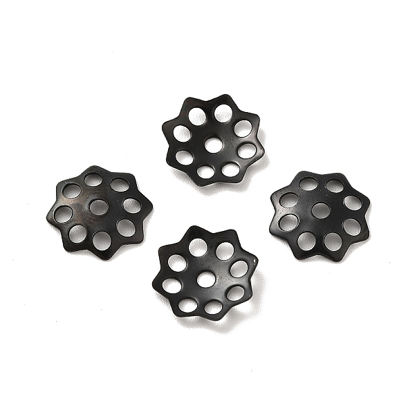 

PandaHall 304 Stainless Steel Bead Caps, Flower, Multi-Petal, Electrophoresis Black, 10.5x10x1.5mm, Hole: 1mm 304 Stainless Steel