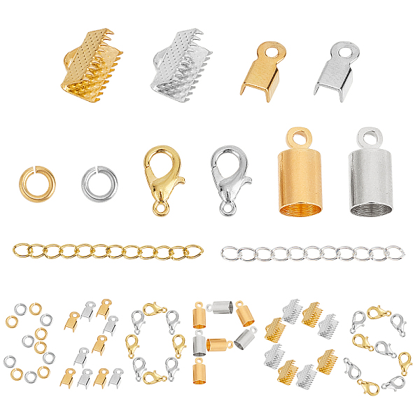 

PandaHall SUNNYCLUE DIY Jewelry Kits, Including Iron Ends, Zinc Alloy Lobster Claw Clasps, Brass Cord Ends & Jump Rings, Iron Ends with...