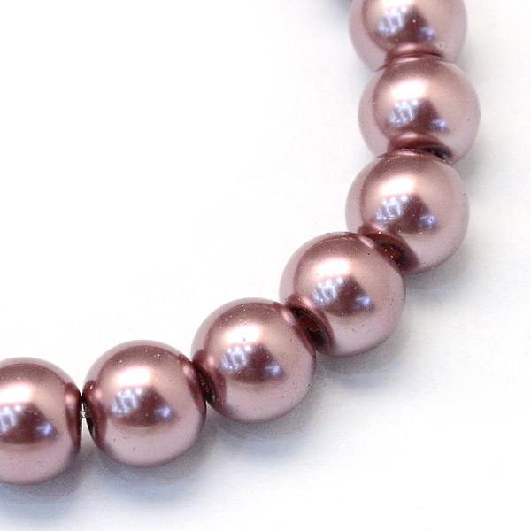 

PandaHall Baking Painted Pearlized Glass Pearl Round Bead Strands, Saddle Brown, 6~7mm, Hole: 1mm, about 145pcs/strand, 31.4 inch Glass...