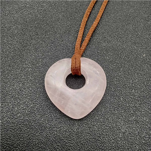 

PandaHall Heart Pendant Necklaces for Women Natural Gemstone Pink
