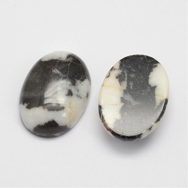 

PandaHall Natural Zebra Jasper Cabochons, Oval, 25x18x7~10mm. Zebra Jasper Oval