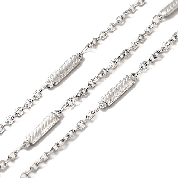 

PandaHall 304 Stainless Steel Rectangle Link Chains, with Spool, Soldered, Stainless Steel Color, 15x3x1.5mm, 2.5x2x0.3mm, about 32.81 Feet...