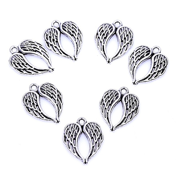 

PandaHall Alloy Pendant, Wing, Antique Silver, 21x17mm Alloy Wing