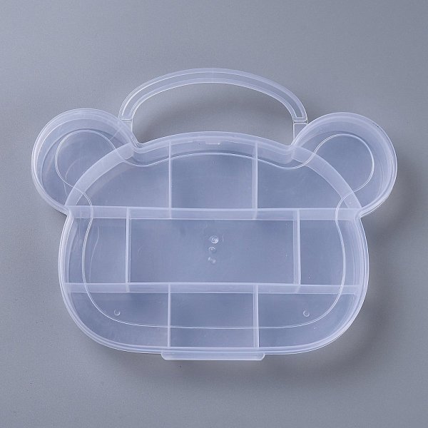 

PandaHall 11 Compartments Bear Plastic Storage Box, Bead Containers, for Crafting, Beading, Nail Art Rhinestones, Diamond Paintting, White...