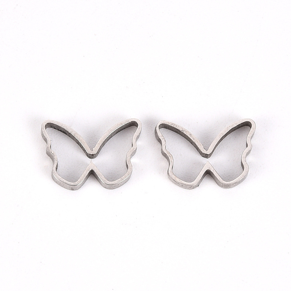 

PandaHall 201 Stainless Steel Linking Rings, Butterfly, Stainless Steel Color, 8x11.50x1mm 201 Stainless Steel Butterfly