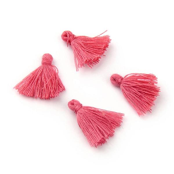 

PandaHall Polycotton(Polyester Cotton) Tassel Pendant Decorations, Light Coral, 18~21x5~6mm Polycotton Red