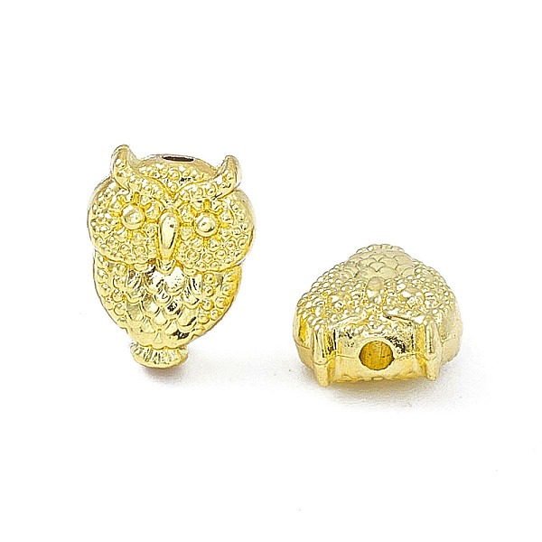 

PandaHall Rack Plating Alloy Beads, Owl, Light Gold, 9.5~10x7.5x4.5mm, Hole: 1.2mm Alloy Owl